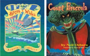 photo of book covers for Blimps and Whales and Count Broccula